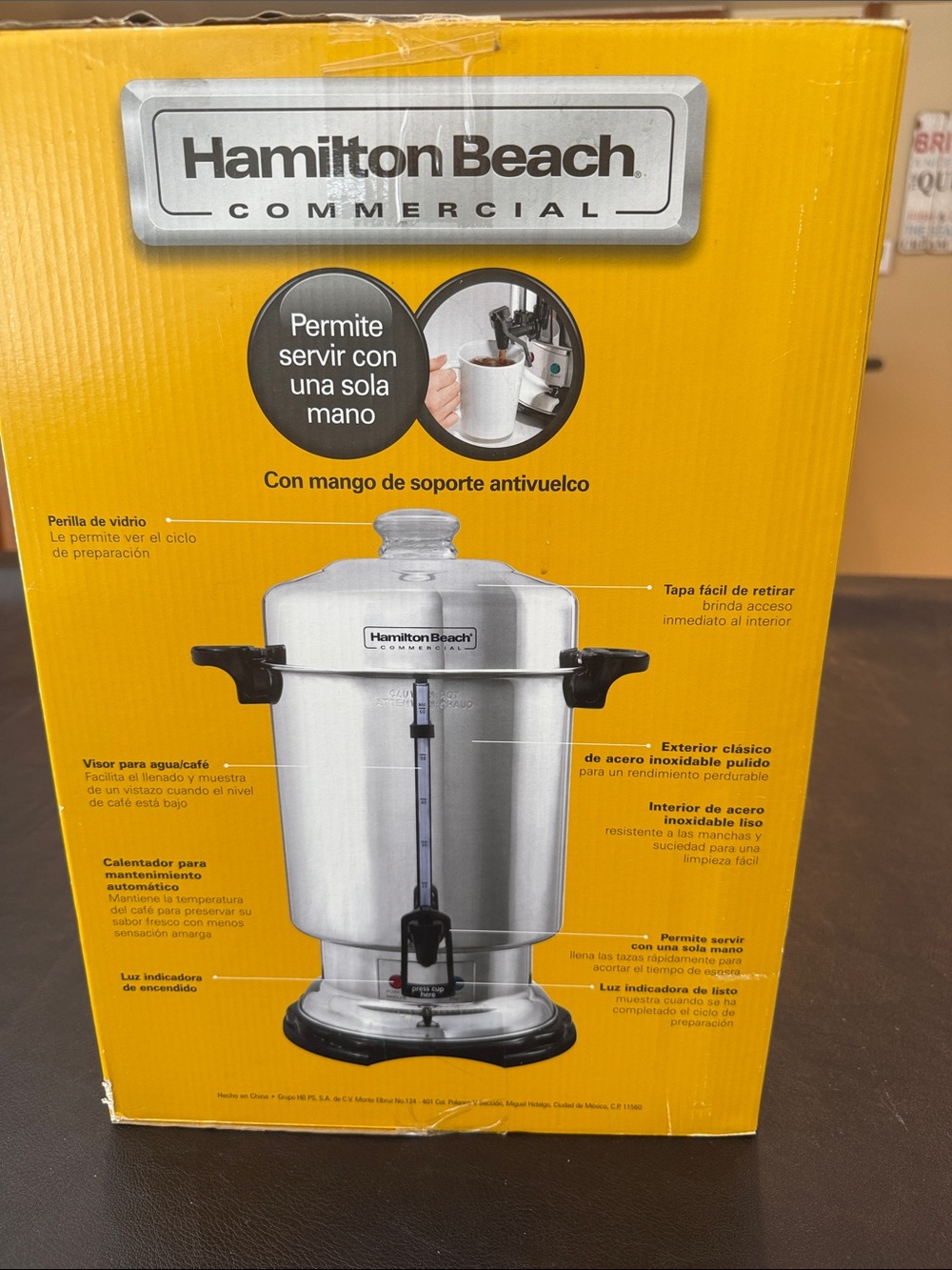 Hamilton Beach Stainless Steel Coffee Urn - Silver and Black - Picture 2 of 3